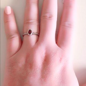 James Avery: Elisa Ring with Garnet